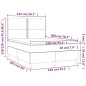 vidaXL Cama box spring colchón luces LED tela marrón oscuro 140x200cm vidaXL Cama box spring colchón luces LED tela marrón oscuro 140x200cm