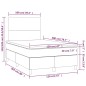 vidaXL Cama box spring con colchón y LED tela marrón oscuro 120x200 cm vidaXL Cama box spring con colchón y LED tela marrón oscuro 120x200 cm