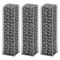 vidaXL Cestas de muro de gaviones alambre galvanizado 25x25x100 3 uds vidaXL Cestas de muro de gaviones alambre galvanizado 25x25x100 3 uds