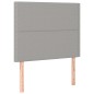 vidaXL Cama box spring colchón y luces LED tela gris claro 90x200 cm vidaXL Cama box spring colchón y luces LED tela gris claro 90x200 cm