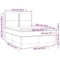 vidaXL Cama box spring colchón y luces LED tela gris oscuro 140x190 cm vidaXL Cama box spring colchón y luces LED tela gris oscuro 140x190 cm