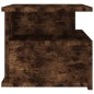 vidaXL Mesita de noche flotante madera roble ahumado 40x31x27 cm