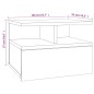 vidaXL Mesita de noche flotante madera roble ahumado 40x31x27 cm