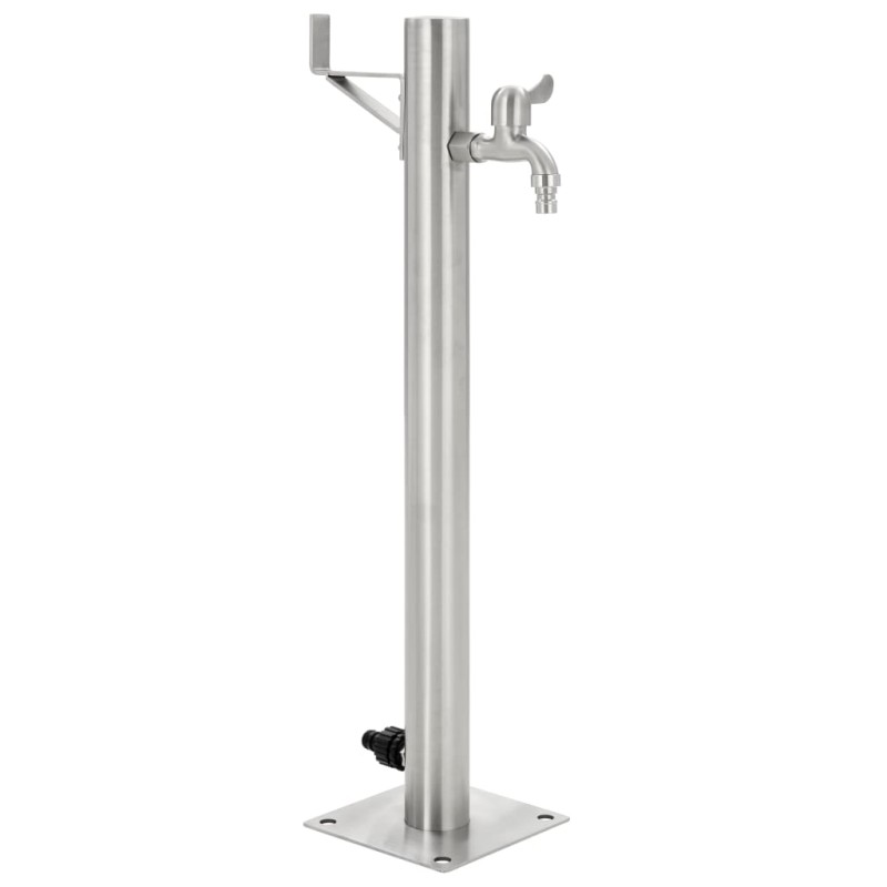 vidaXL Columna de agua de jardín acero inoxidable redonda 65 cm vidaXL Columna de agua de jardín acero inoxidable redonda 65 cm