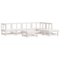 vidaXL Juego de muebles de jardín 7 pzas madera maciza de pino blanco vidaXL Juego de muebles de jardín 7 pzas madera maciza de pino blanco