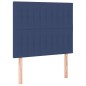 vidaXL Cama box spring colchón y luces LED tela azul 100x200 cm vidaXL Cama box spring colchón y luces LED tela azul 100x200 cm