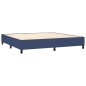 vidaXL Cama box spring colchón y luces LED tela azul 200x200 cm vidaXL Cama box spring colchón y luces LED tela azul 200x200 cm