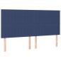 vidaXL Cama box spring colchón y luces LED tela azul 200x200 cm vidaXL Cama box spring colchón y luces LED tela azul 200x200 cm