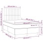 vidaXL Cama box spring con colchón y LED tela gris taupe 120x200 cm vidaXL Cama box spring con colchón y LED tela gris taupe 120x200 cm