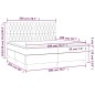 vidaXL Cama box spring con colchón tela y LED gris claro 200x200 cm vidaXL Cama box spring con colchón tela y LED gris claro 200x200 cm