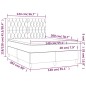 vidaXL Cama box spring colchón y luces LED tela gris claro 140x200 cm vidaXL Cama box spring colchón y luces LED tela gris claro 140x200 cm