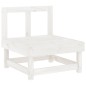 vidaXL Juego de muebles de jardín 7 pzas madera maciza de pino blanco vidaXL Juego de muebles de jardín 7 pzas madera maciza de pino blanco