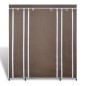 vidaXL Armario de tela compartimentos y varillas marrón 45x150x176cm vidaXL Armario de tela compartimentos y varillas marrón 45x150x176cm