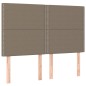 vidaXL Cama box spring colchón y luces LED tela gris taupe 140x200 cm vidaXL Cama box spring colchón y luces LED tela gris taupe 140x200 cm