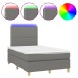 vidaXL Cama box spring con colchón y LED tela gris oscuro 120x200 cm vidaXL Cama box spring con colchón y LED tela gris oscuro 120x200 cm