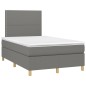 vidaXL Cama box spring con colchón y LED tela gris oscuro 120x200 cm vidaXL Cama box spring con colchón y LED tela gris oscuro 120x200 cm