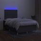 vidaXL Cama box spring con colchón y LED tela gris oscuro 120x200 cm vidaXL Cama box spring con colchón y LED tela gris oscuro 120x200 cm
