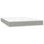 vidaXL Cama box spring colchón y luces LED tela gris claro 140x190 cm vidaXL Cama box spring colchón y luces LED tela gris claro 140x190 cm