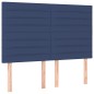 vidaXL Cama box spring colchón y luces LED tela azul 140x190 cm vidaXL Cama box spring colchón y luces LED tela azul 140x190 cm