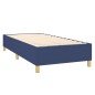 vidaXL Cama box spring colchón y luces LED tela azul 100x200 cm vidaXL Cama box spring colchón y luces LED tela azul 100x200 cm