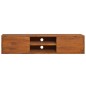 vidaXL Mueble de TV de pared madera maciza de teca 135x30x30 cm