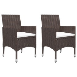 vidaXL Juego de comedor de jardín de 5 piezas marrón