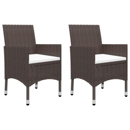 vidaXL Juego de comedor de jardín de 5 piezas marrón