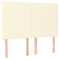 vidaXL Cama box spring colchón y LED cuero sintético crema 140x200 cm vidaXL Cama box spring colchón y LED cuero sintético crema 140x200 cm