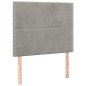 vidaXL Cama box spring colchón y LED terciopelo gris claro 120x200 cm vidaXL Cama box spring colchón y LED terciopelo gris claro 120x200 cm