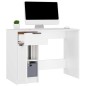 vidaXL Escritorio de madera contrachapada blanco 100x50x75 cm vidaXL Escritorio de madera contrachapada blanco 100x50x75 cm