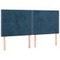 vidaXL Cama box spring colchón y LED terciopelo azul oscuro 200x200 cm vidaXL Cama box spring colchón y LED terciopelo azul oscuro 200x200 cm