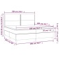 vidaXL Cama box spring colchón y LED terciopelo azul oscuro 200x200 cm vidaXL Cama box spring colchón y LED terciopelo azul oscuro 200x200 cm