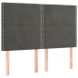 vidaXL Cama box spring colchón y LED terciopelo gris oscuro 140x200 cm vidaXL Cama box spring colchón y LED terciopelo gris oscuro 140x200 cm