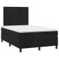 vidaXL Cama box spring colchón y LED terciopelo negro 120x200 cm vidaXL Cama box spring colchón y LED terciopelo negro 120x200 cm