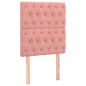 vidaXL Cama box spring colchón y LED terciopelo rosa 100x200 cm vidaXL Cama box spring colchón y LED terciopelo rosa 100x200 cm
