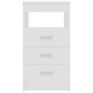 vidaXL Cajonera de madera contrachapada blanco 40x50x76 cm vidaXL Cajonera de madera contrachapada blanco 40x50x76 cm