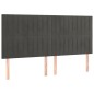 vidaXL Cama box spring colchón y LED terciopelo gris oscuro 160x200 cm vidaXL Cama box spring colchón y LED terciopelo gris oscuro 160x200 cm