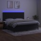 vidaXL Cama box spring colchón y LED terciopelo negro 200x200 cm vidaXL Cama box spring colchón y LED terciopelo negro 200x200 cm