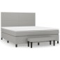 vidaXL Cama box spring con colchón tela gris claro 160x200 cm vidaXL Cama box spring con colchón tela gris claro 160x200 cm