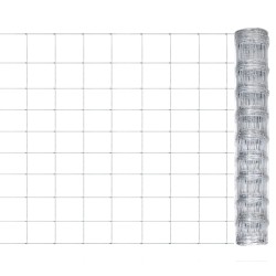 vidaXL Valla de jardín de acero galvanizado plateado 50x1 m