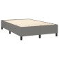 vidaXL Cama box spring con colchón tela gris oscuro 120x200 cm