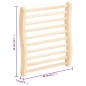 vidaXL Respaldo de sauna madera maciza de pino en forma de S