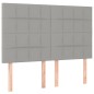 vidaXL Cama box spring con colchón tela gris claro 140x190 cm vidaXL Cama box spring con colchón tela gris claro 140x190 cm