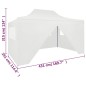 vidaXL Carpa plegable para celebraciones con 4 paredes blanco 3x4,5 m vidaXL Carpa plegable para celebraciones con 4 paredes blanco 3x4,5 m