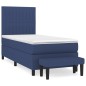 vidaXL Cama box spring con colchón tela azul 80x200 cm vidaXL Cama box spring con colchón tela azul 80x200 cm