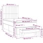 vidaXL Cama box spring con colchón tela azul 80x200 cm vidaXL Cama box spring con colchón tela azul 80x200 cm