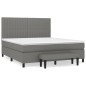 vidaXL Cama box spring con colchón tela gris oscuro 180x200 cm vidaXL Cama box spring con colchón tela gris oscuro 180x200 cm