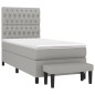 vidaXL Cama box spring con colchón tela gris claro 90x190 cm vidaXL Cama box spring con colchón tela gris claro 90x190 cm