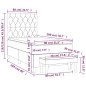 vidaXL Cama box spring con colchón tela azul 80x200 cm vidaXL Cama box spring con colchón tela azul 80x200 cm