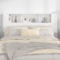vidaXL Mueble cabecero blanco brillante 160x18,5x104,5 cm vidaXL Mueble cabecero blanco brillante 160x18,5x104,5 cm